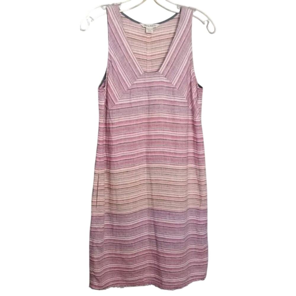 Tommy Bahama Colorful Striped Linen Micronesia Tank Dress XXS Beachy